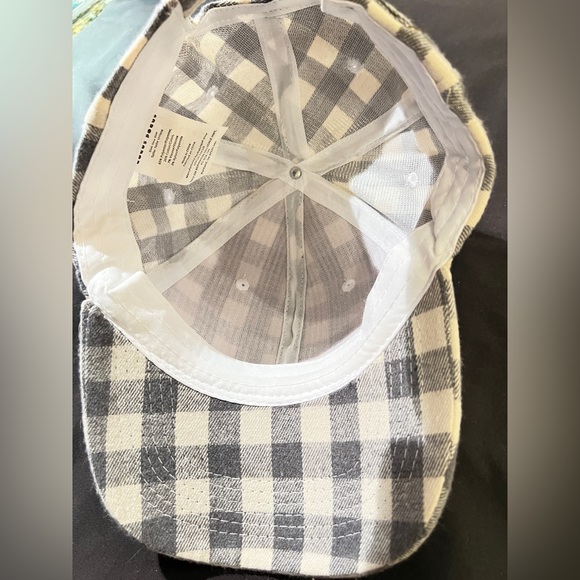 NWOT Fall Inspired Cocus Pocus Baseball Hat~Adjustable~White&Grey Buffalo Check - Picture 4 of 5